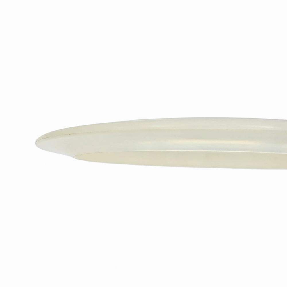 Close-up of the rim of the Spell - Diamond - Air Dude, an oval plate made from high-grade translucent TPU, shown against a plain white background.