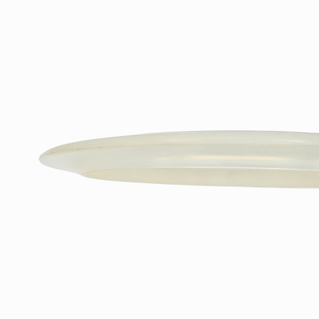 Close-up of the rim of the Spell - Diamond - Air Dude, an oval plate made from high-grade translucent TPU, shown against a plain white background.