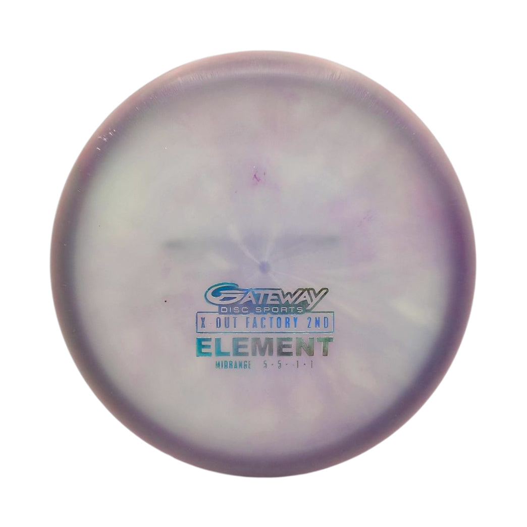 A pastel purple and white swirl "Mystery F2 Pair or One Element - NXT Superglow - F2" disc—perfect for disc golf practice or adding to your F2 factory seconds collection.