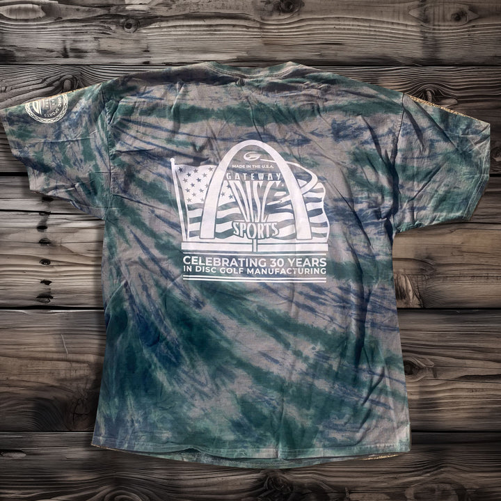 30th Anniversary - Gray & Blue Tie Dyed T-Shirt