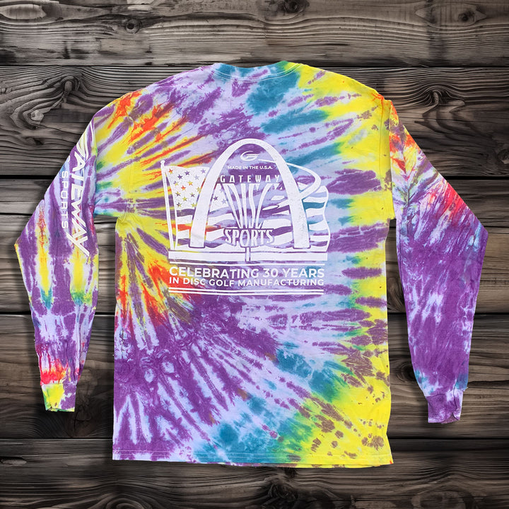 30th Anniversary - Rainbow Tie Dyed Long Sleeve T-Shirt