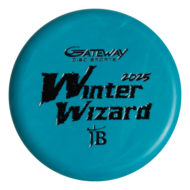 A 2-Disc Players Pack featuring blue Winter Wizards 2025 discs, custom-stamped with "Gateway Disc Sports" and a stylized "JB" logo—a must-have for Custom Stamped Wizard fans.