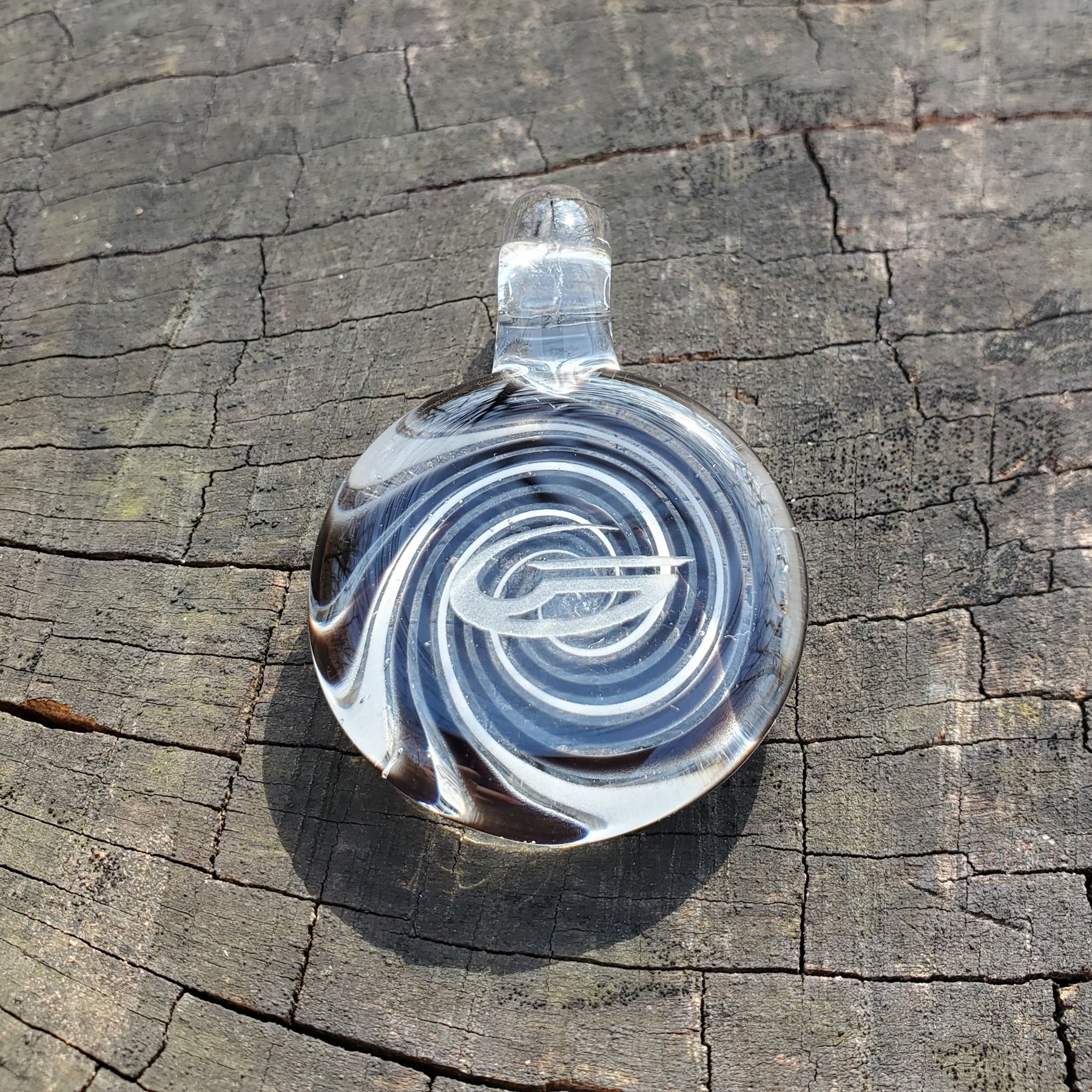 Blown Glass Pendant, Art Glass Necklace, Vortex Glass… - Gem